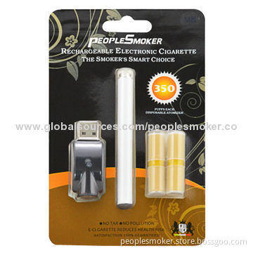 Electronic Cigarette Starter Kit, 6-piece Disposable Cartomizers with Auto or Manual Battery